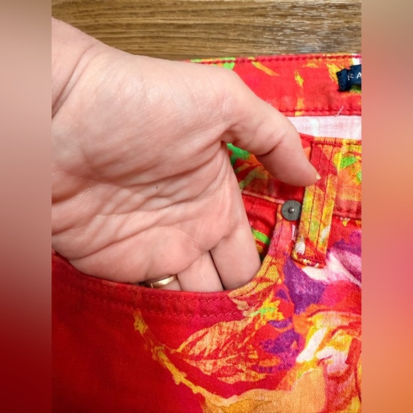 Ralph Lauren bright unique floral chic skinny jeans comfortable stretch 28x30 EC - Picture 4 of 9